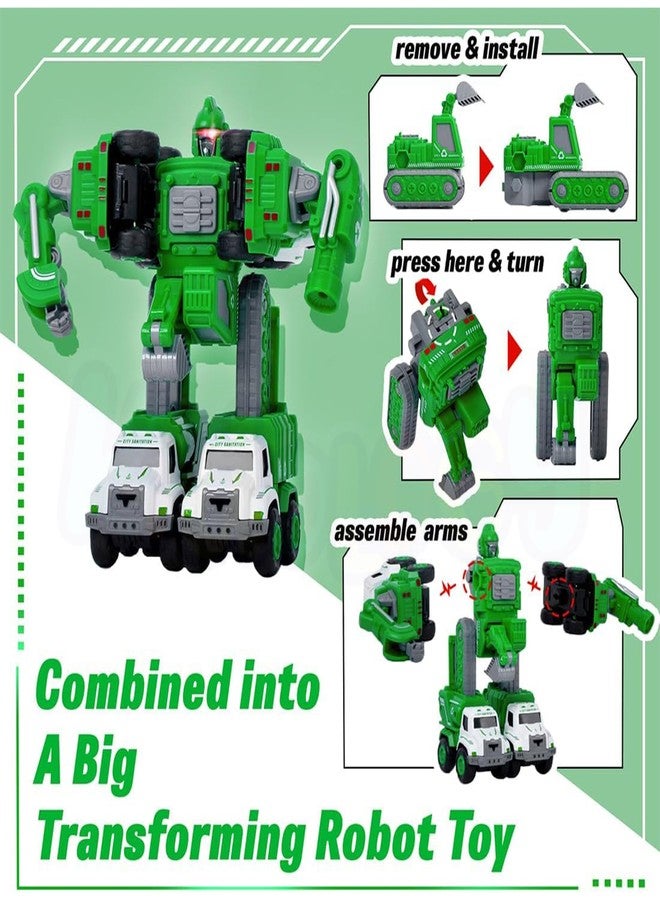 Kidology 5 in 1 Transforming Robot Sanitation Vehicle Toy for Kids Age 3+ Years - Deformation STEM Learning Robot for Kids, DIY Building Vehicle, Educational Games and Birthday Gift for Boys & Girls - Image 3